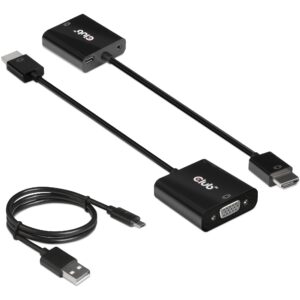 Kabllo HDMI Adapter Club3D / HDMI 1.4 në VGA me Audio / Male to Female