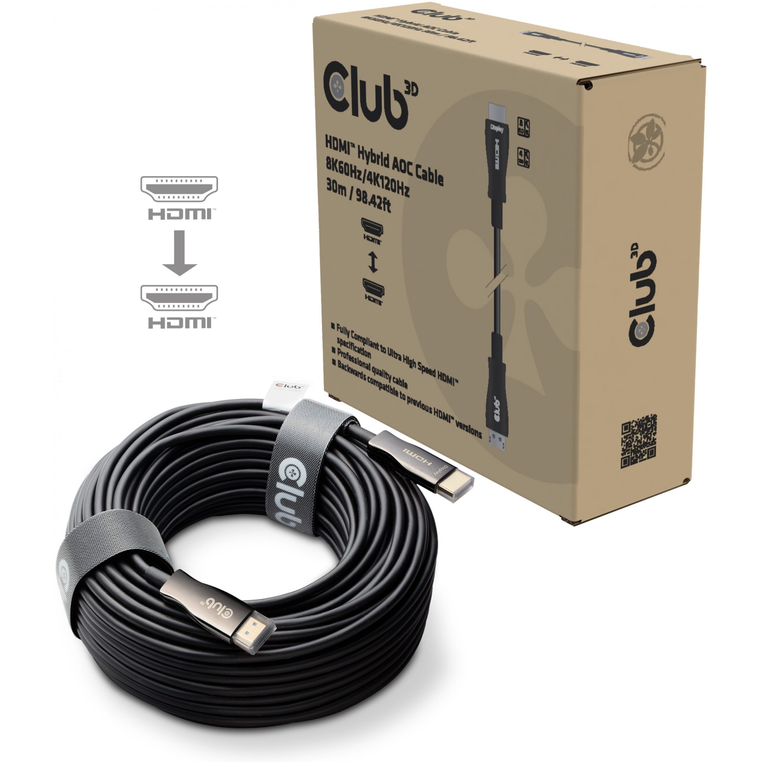 Kabllo HDMI Club3D / A → A / 2.1 aktiv opt. / 8K60Hz UHD / 30m - Figura 2