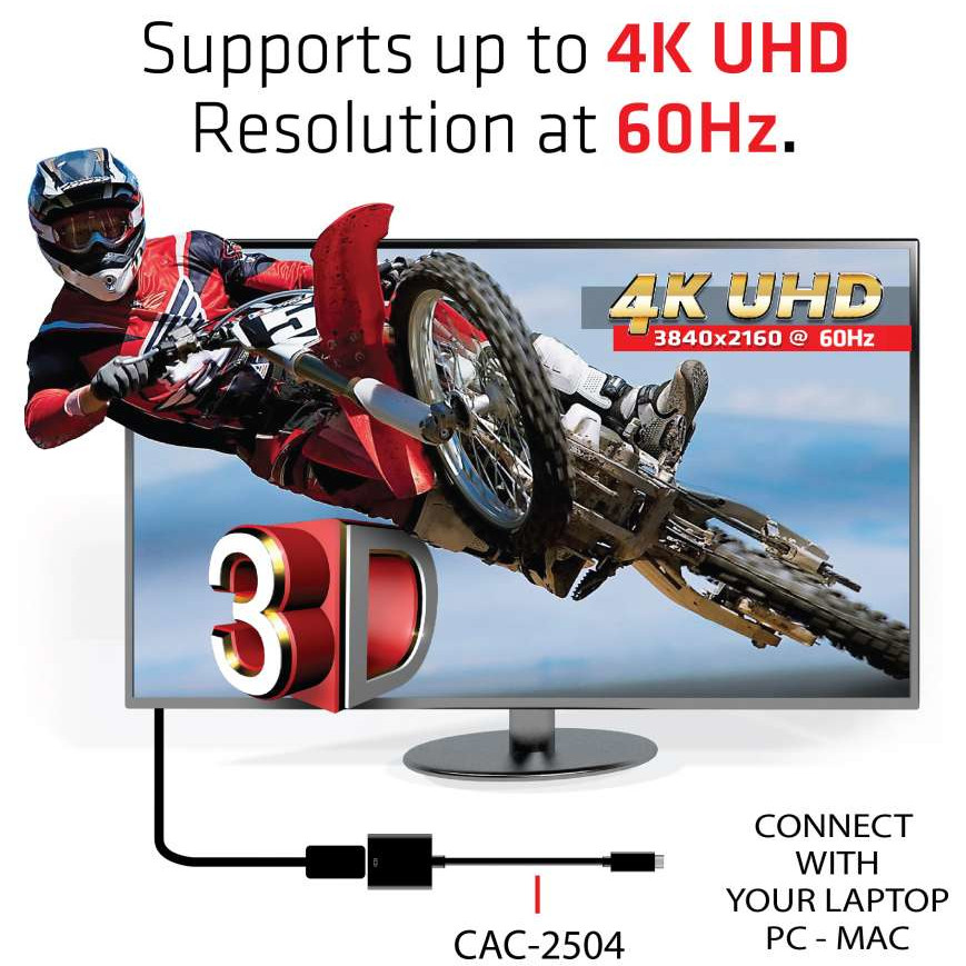 Adapter USB Club3D 3.1 Type C HDMI 2.0 UHD HDR / Active / St/Bu - Figura 4