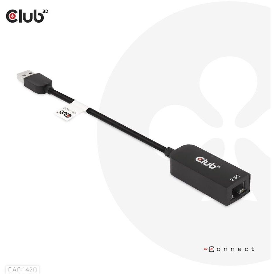 Club3D Adapter USB 3.2 Type‑A → RJ45 / 2.5Gb - Figura 3