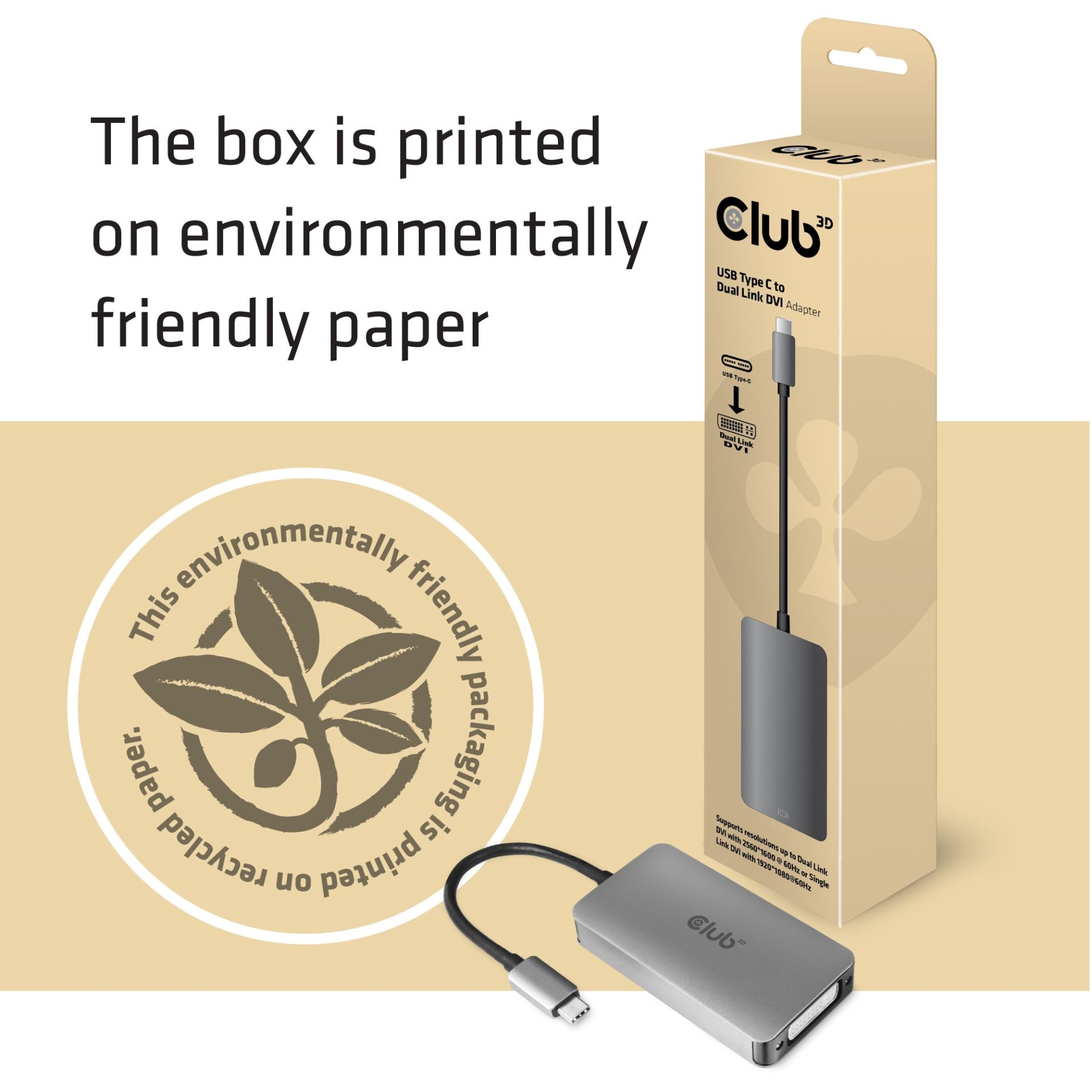 Club3D Adapter USB 3.2 Type‑C → DVI‑D / Aktiv / St–Bu - Figura 4