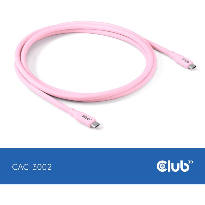 Club3D Lifestyle Kabllo USB‑C / PD 240W / 20 Gbps / 2.0m / St–St - Rozë - Figura 2