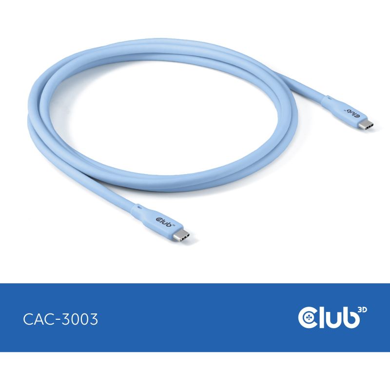 Club3D Lifestyle Kabllo USB‑C / PD 240W / 20 Gbps / 2.0m / St–St - Blu - Figura 2