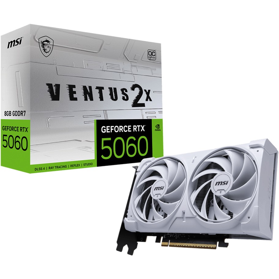 Kartelë Grafike NVIDIA RTX 5060 8GB GDDR7 MSI VENTUS 2X OC