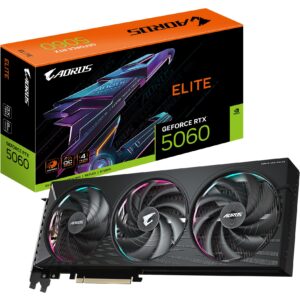 Kartelë Grafike NVIDIA GeForce RTX 5060 8GB GDDR7 Gigabyte AROUS ELITE 3Fan