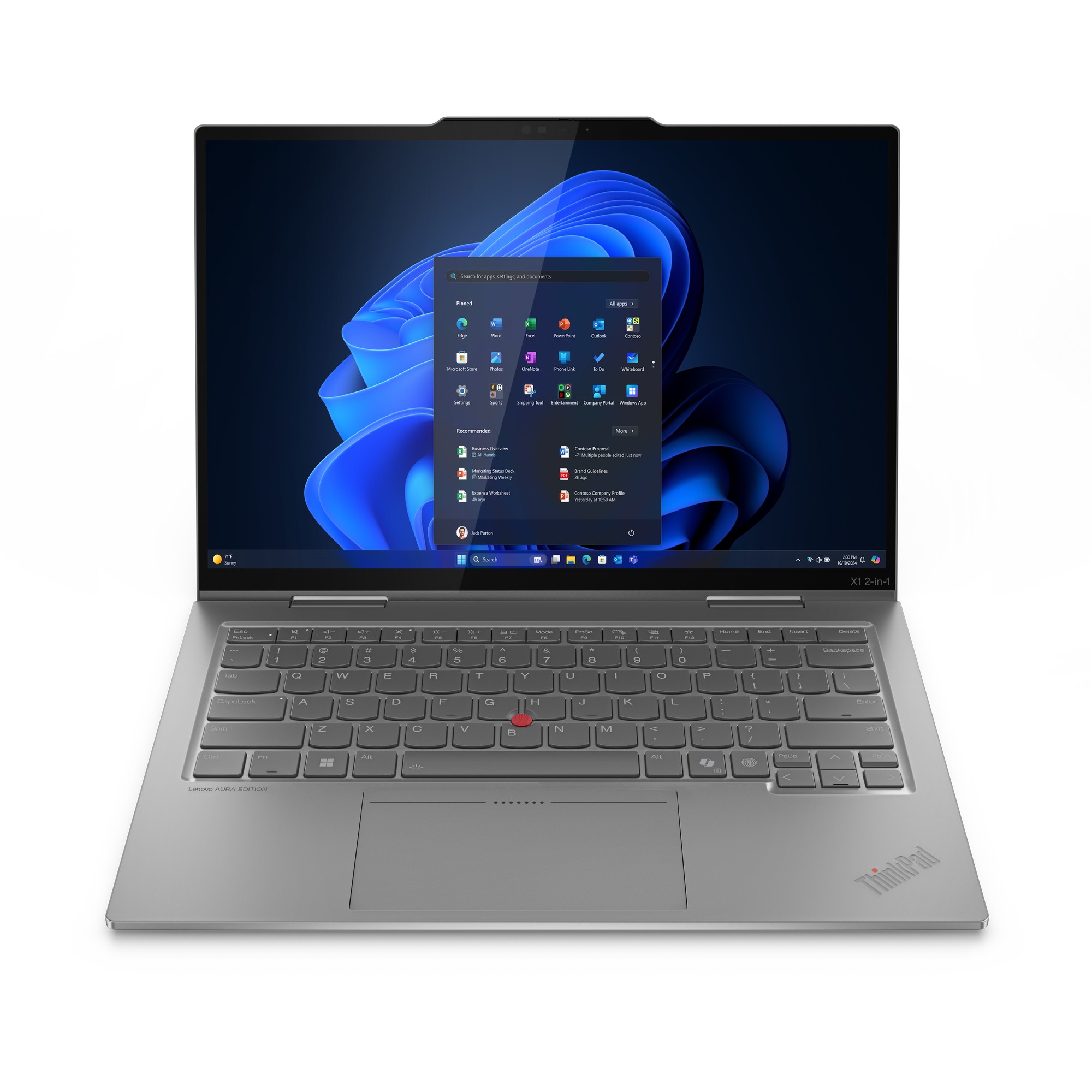 Laptop për punë Lenovo X1 2in1 G10 / Ultra7 - 258V / 32GB LPDDR5 / 1TB / 14" WUXGA IPS Touchscreen / Intel Arc Graphics 140V / DE - Gri