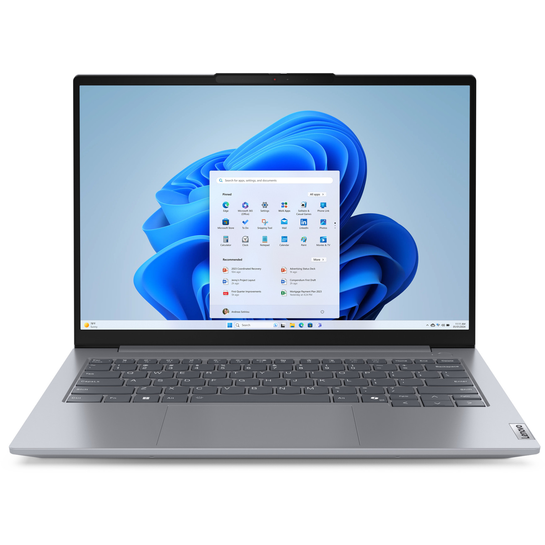 Laptop për punë Lenovo ThinkBook 14 AMD G7 / R5-7535HS / 32GB DDR5 / 512GB / 14" WUXGA IPS / AMD Radeon 660M / DE - Gri