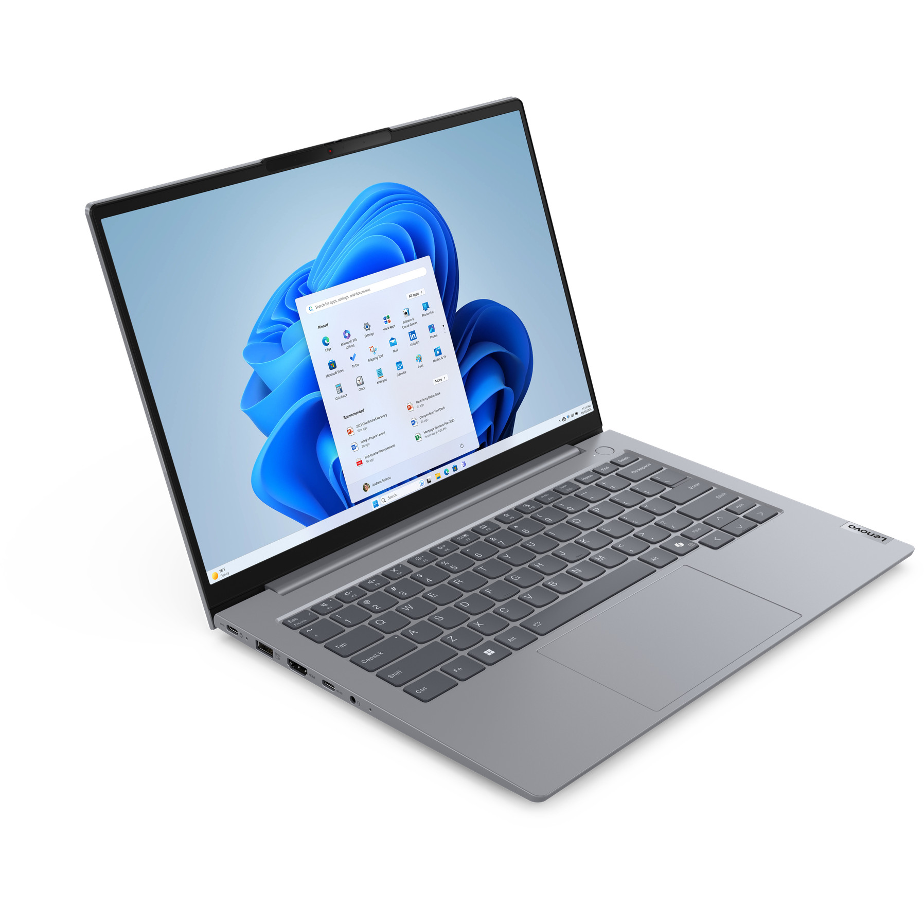 Laptop për punë Lenovo ThinkBook 14 AMD G7 / R5-7535HS / 32GB DDR5 / 512GB / 14" WUXGA IPS / AMD Radeon 660M / DE - Gri - Figura 2