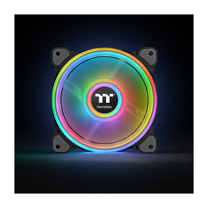Ftohës për Kasë 120mm Thermaltake Riing Quad 12 RGB Radiator Fan TT Premium Edition / 3-Pack – Zezë - Figura 4
