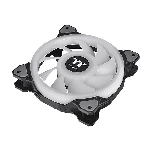 Ftohës për Kasë 120mm Thermaltake Riing Quad 12 RGB Radiator Fan TT Premium Edition / 3-Pack – Zezë - Figura 2
