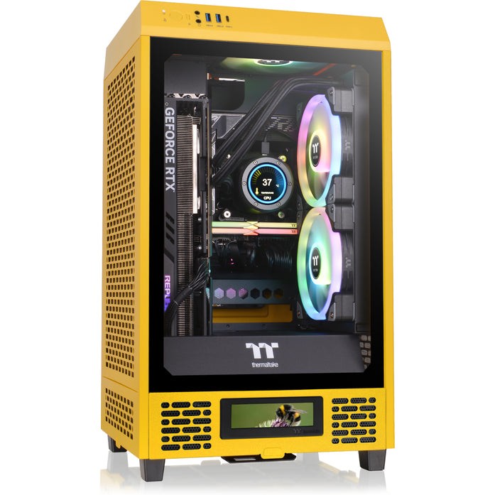 Kasë Mini Thermaltake The Tower 200 TG – Verdhë - Figura 2