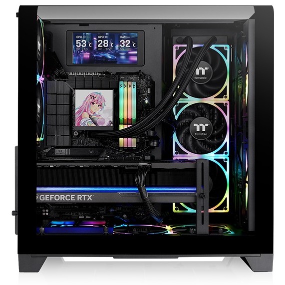 Kasë Midi Thermaltake View 390 Air - Zezë - Figura 2