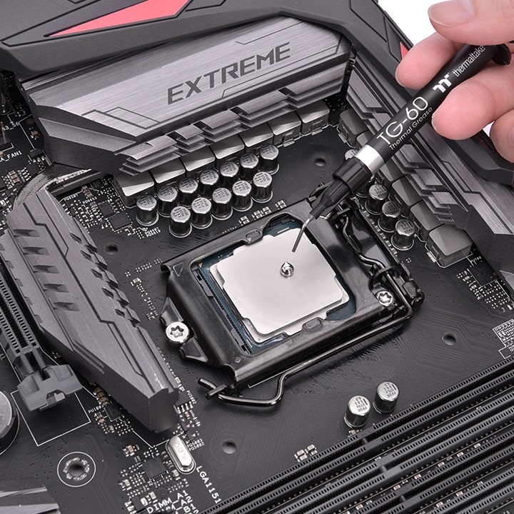 Pasta termike për procesor – Thermaltake TG-60, pastë termike metalike me komplet instalimi dhe pastrimi, 1g - Figura 4