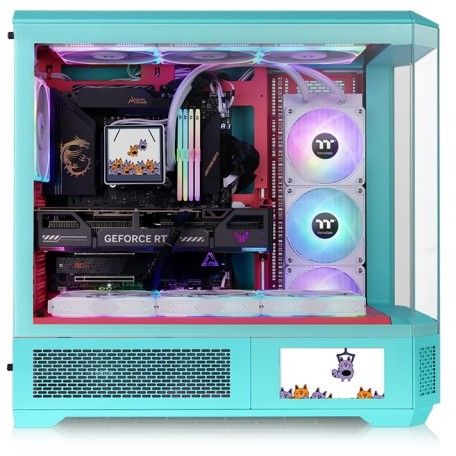 Kasë Midi Thermaltake View 600 TG - Mint/Kuqe - Figura 2