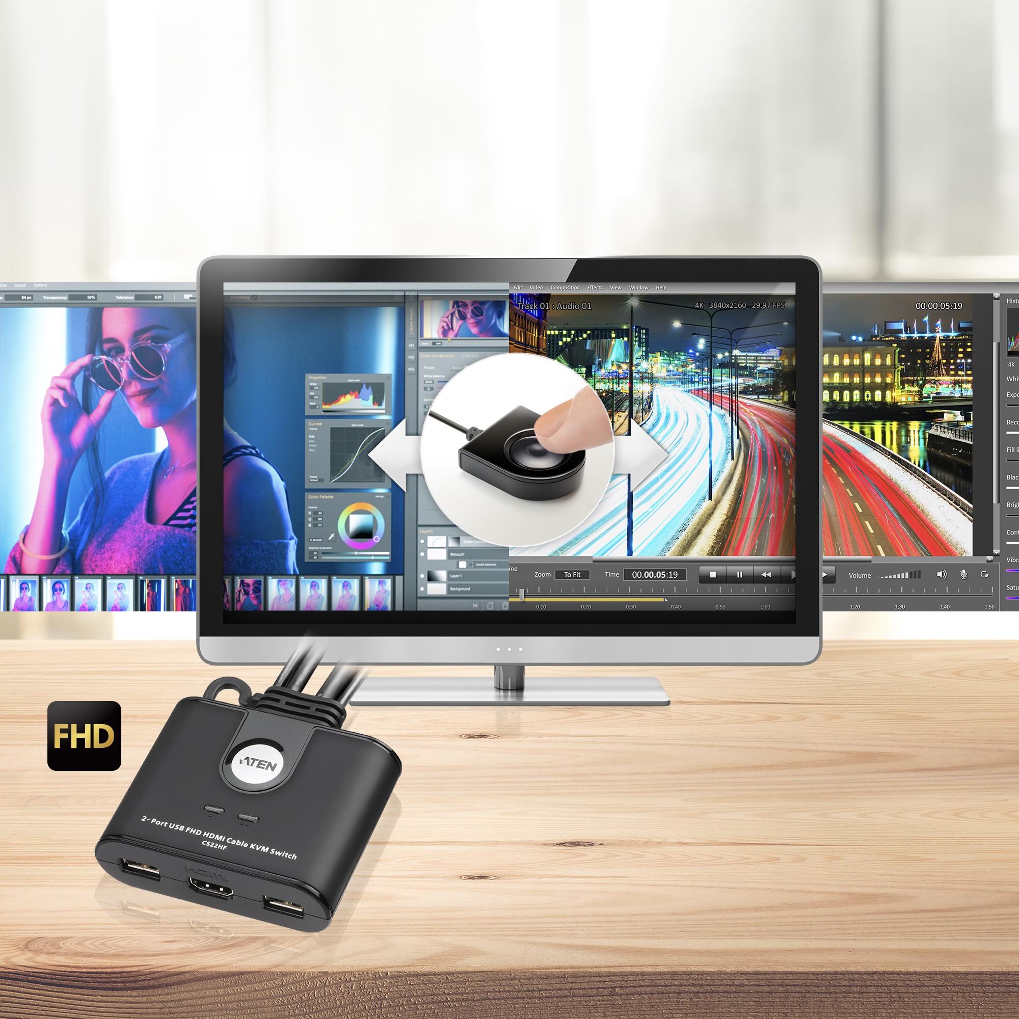 Switch ATEN CS22HF USB HDMI / 2-Port – FHD - Figura 4