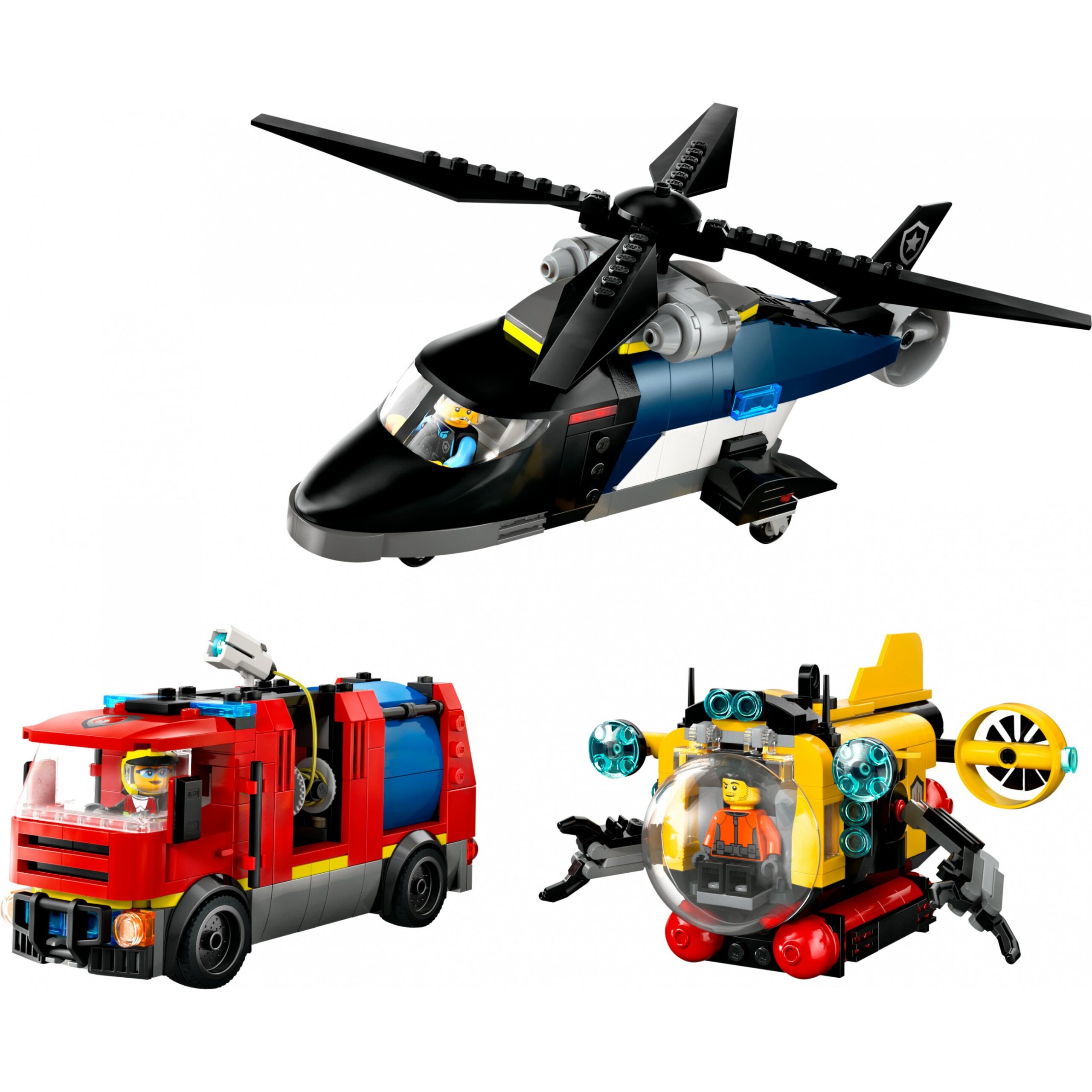 LEGO 60462 City Helicopter, Fire Engine & Submarine Remix - Figura 2