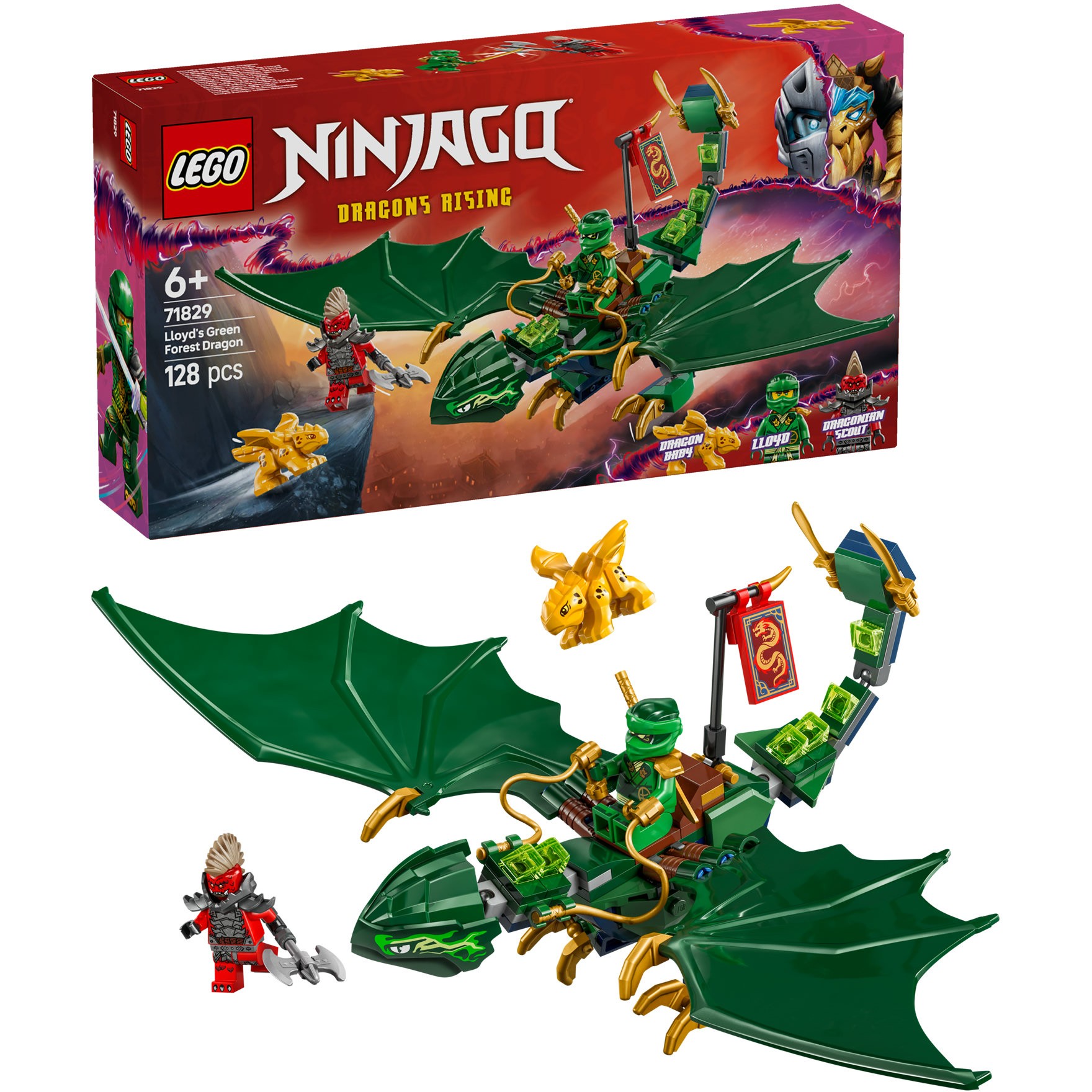 LEGO 71829 Ninjago Lloyd's Green Forest Dragon - Figura 3