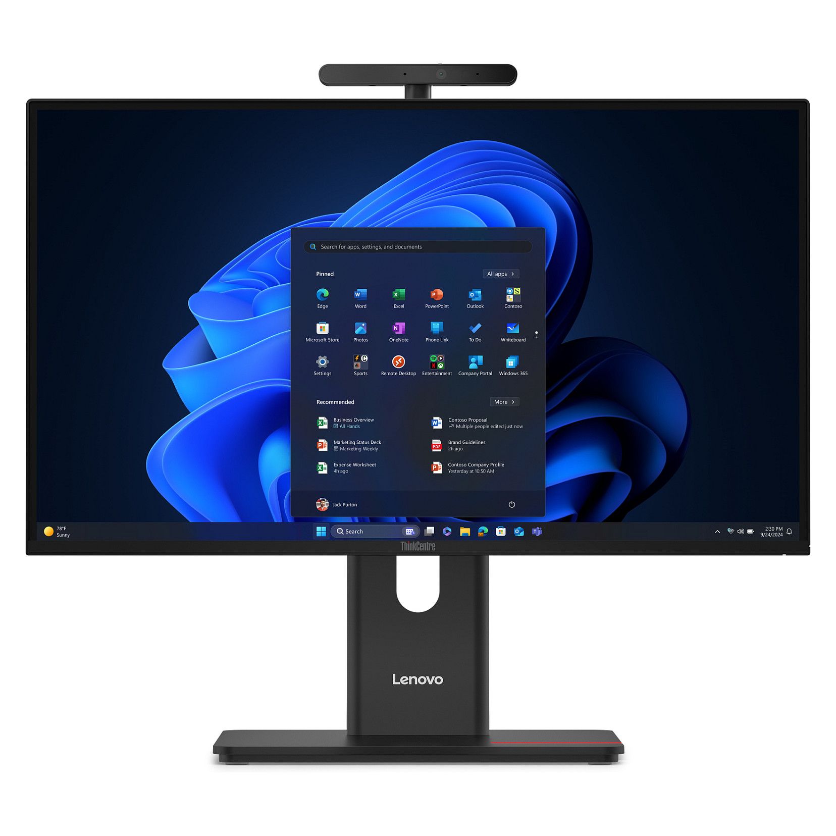 AIO Lenovo ThinkCentre u7 265 vPro ENT / Ultra 7-265 / 32GB DDR5 / 512GB / 23.8" Full HD / Intel Graphics / Kb + Mouse - Zezë