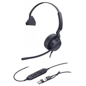 Kufje me Kabllo Yealink UH42 Mono UC / USB-C & USB-A - Zezë