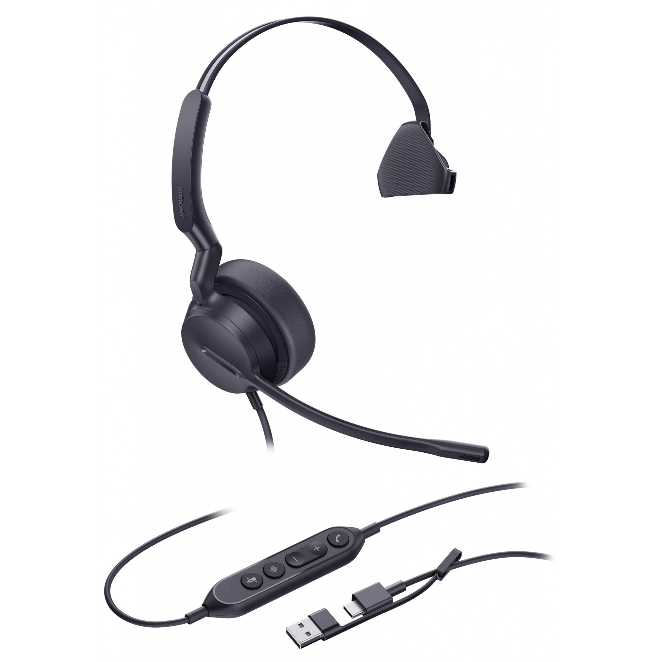 Kufje me Kabllo Yealink UH42 Mono UC / USB-C & USB-A - Zezë - Figura 2