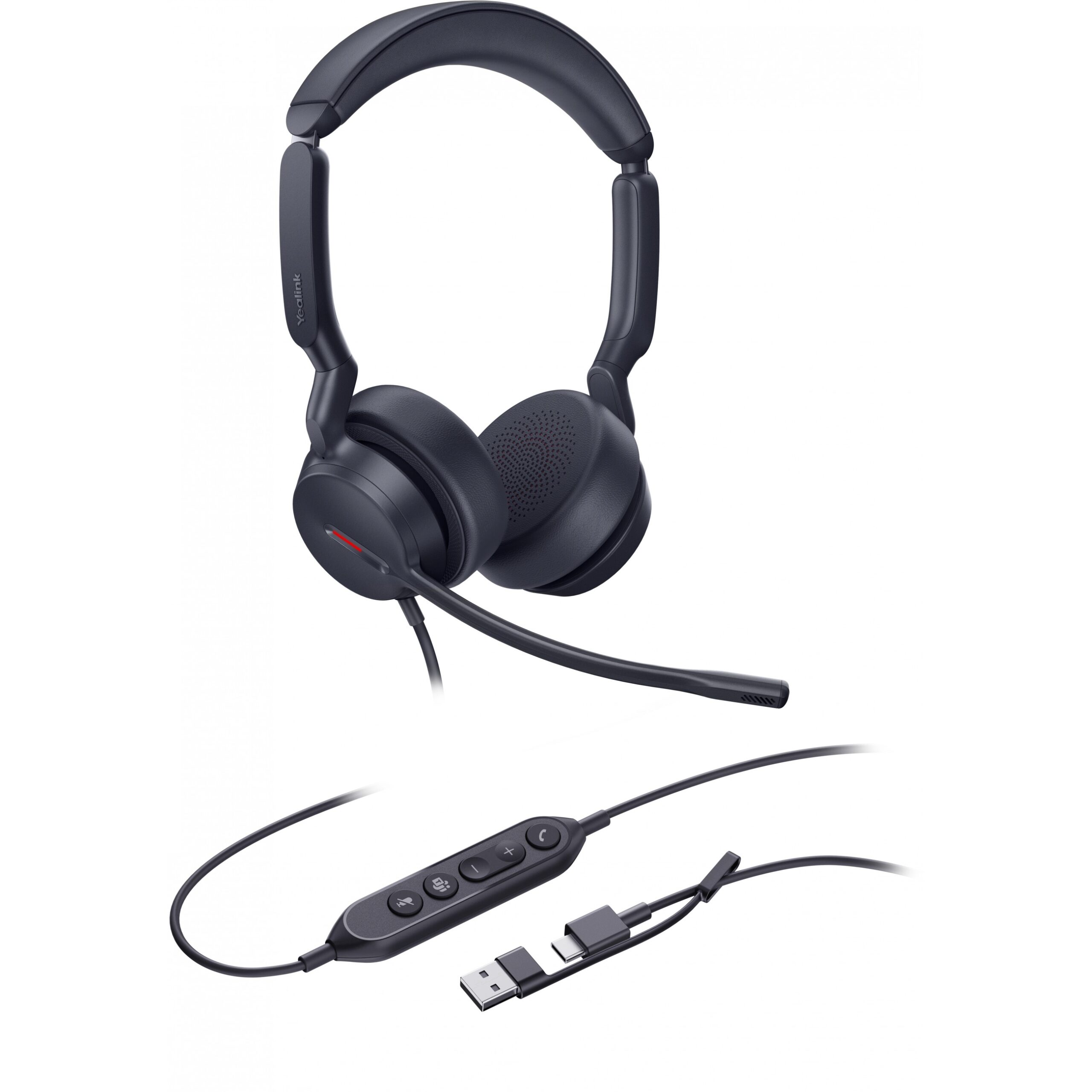 Kufje me Kabllo Yealink UH44 Dual Teams / USB-C & USB-A - Zezë - Figura 2