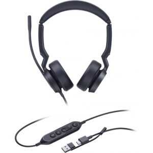 Kufje me Kabllo Yealink UH44 Dual UC / USB-C & USB-A - Zezë
