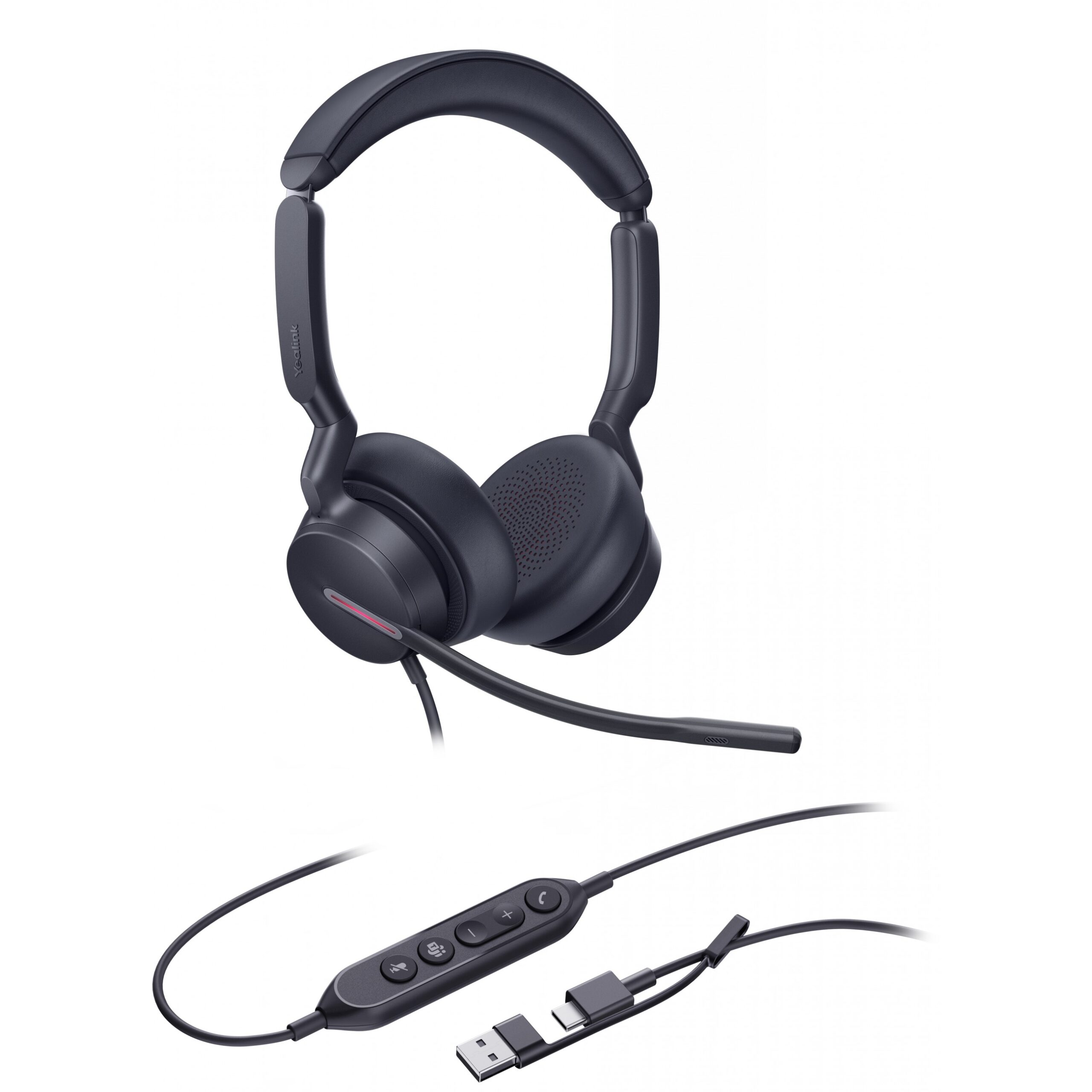 Kufje me Kabllo Yealink UH46 Dual Teams / USB-C & USB-A - Zezë - Figura 2