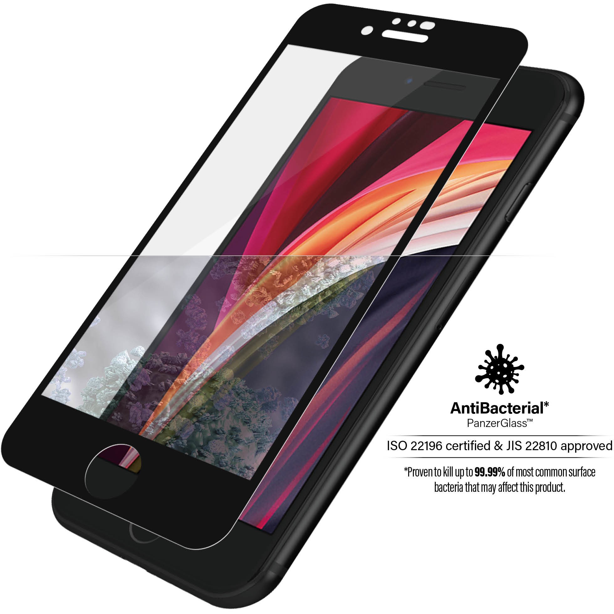 Aksesorë për telefon PanzerGlass / iPhone 6-7-8-SE (2020/2022) - E2E CF - Zezë
