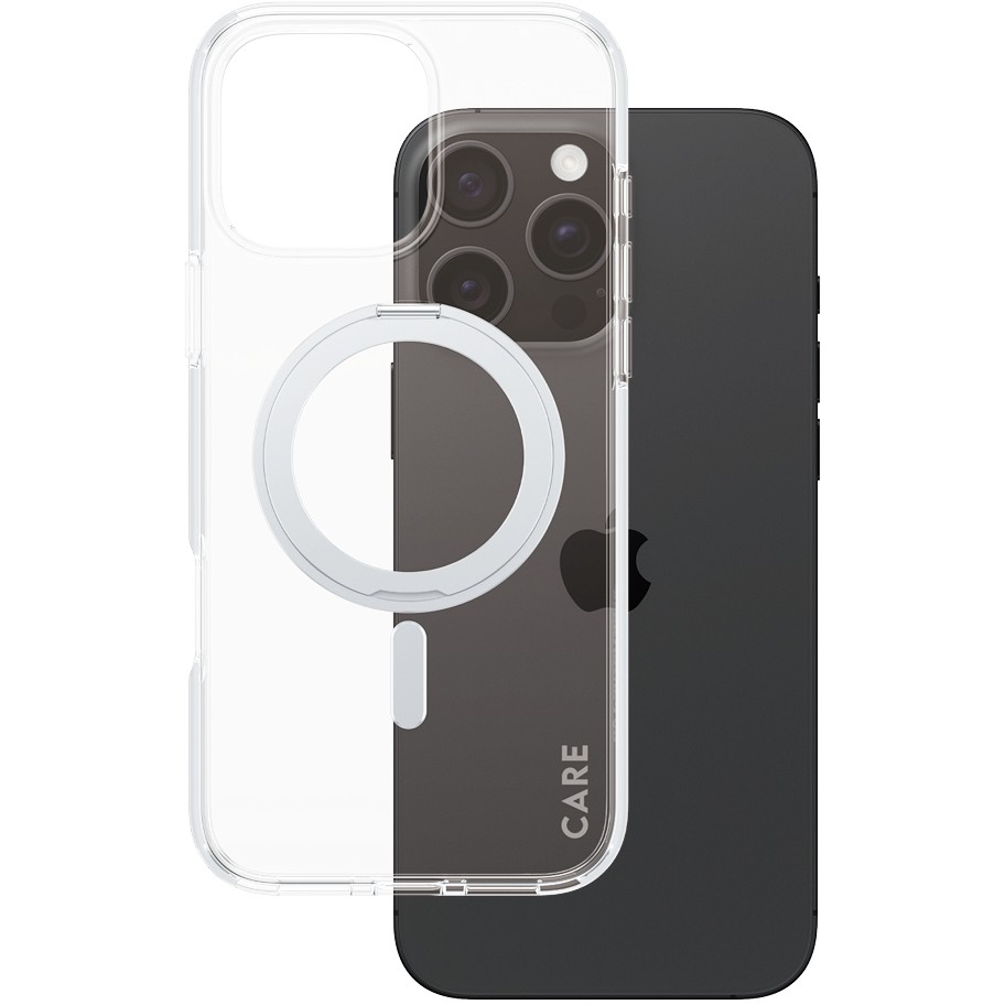 Aksesorë për telefon CARE Feature / Silver Kickstand / MagSAFE / iPhone 16 Pro Max - Argjend