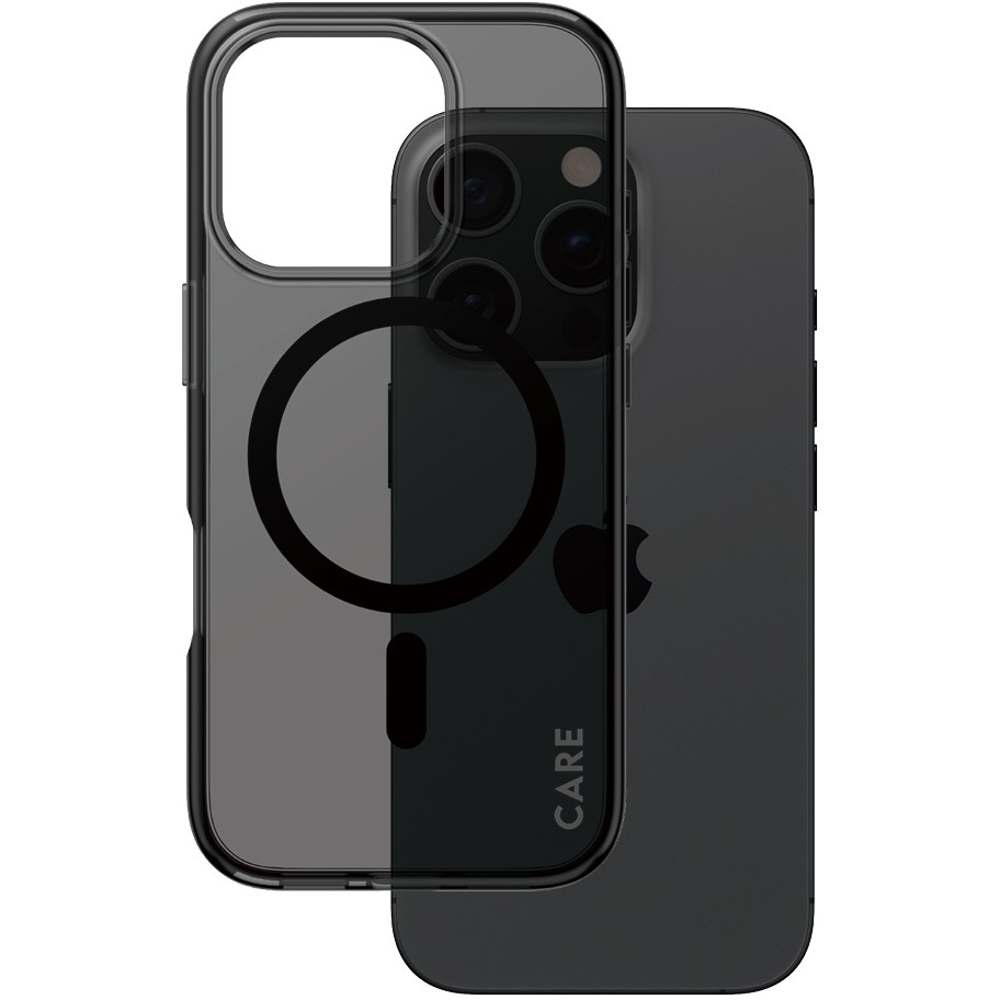 Aksesorë për telefon CARE Flagship / MagSAFE Compatible / iPhone 16 Pro - Gri e Errët