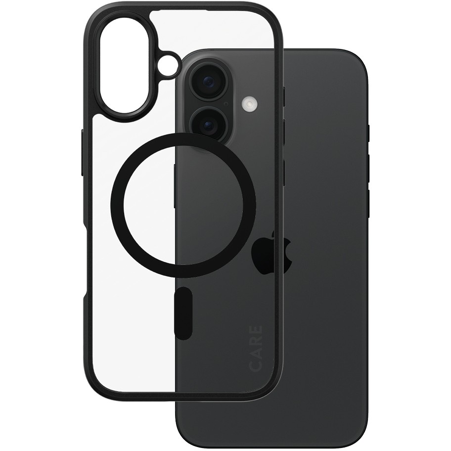 Aksesorë për telefon CARE Flagship / Urban Combat / MagSAFE Compatible / iPhone 16 - Zezë