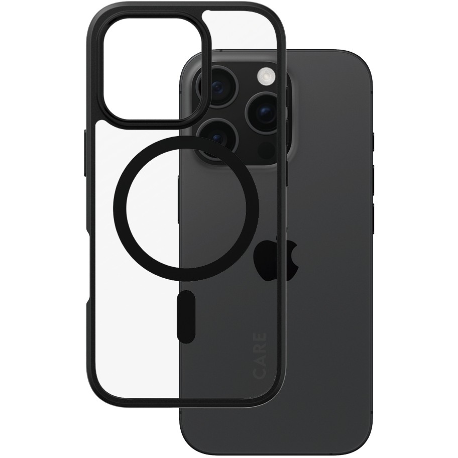 Aksesorë për telefon CARE Flagship / Urban Combat / MagSAFE Compatible / iPhone 16 Pro - Zezë