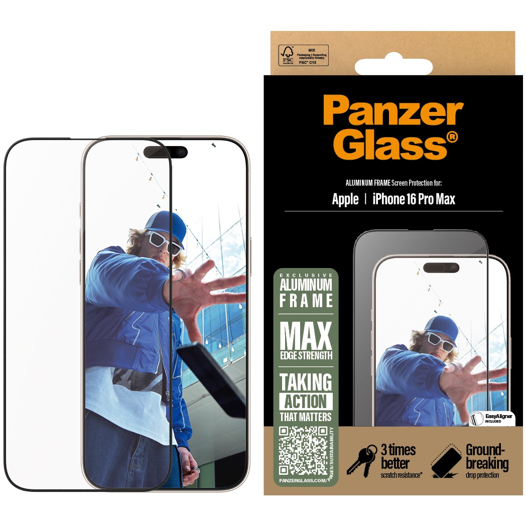 Aksesorë për telefon PanzerGlass Aluminum Frame Screen Protector / UWF / iPhone 16 Pro Max - Figura 2