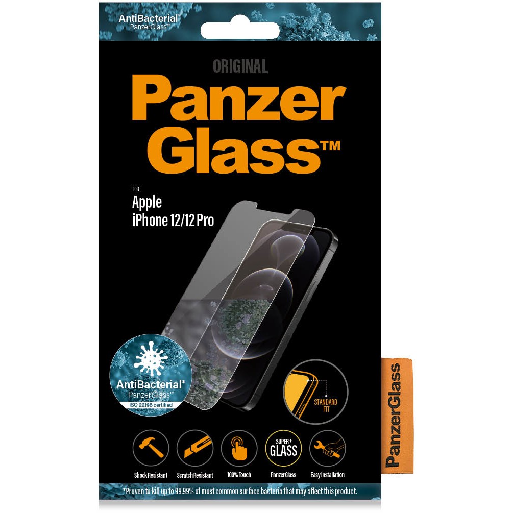 Aksesorë për telefon Antibacterial Screen Protector PanzerGlass iPhone 12 / iPhone 12 Pro / Standard Fit - Transparente - Figura 2