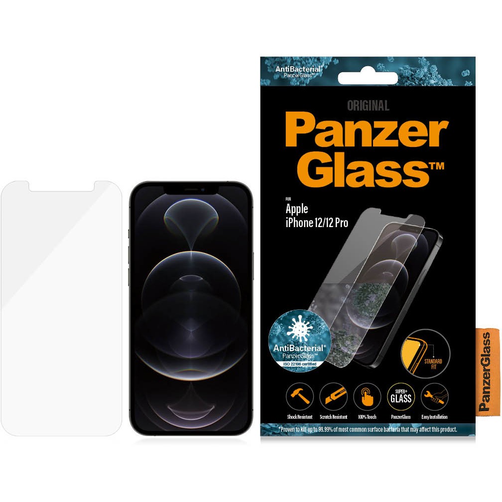 Aksesorë për telefon Antibacterial Screen Protector PanzerGlass iPhone 12 / iPhone 12 Pro / Standard Fit - Transparente - Figura 3