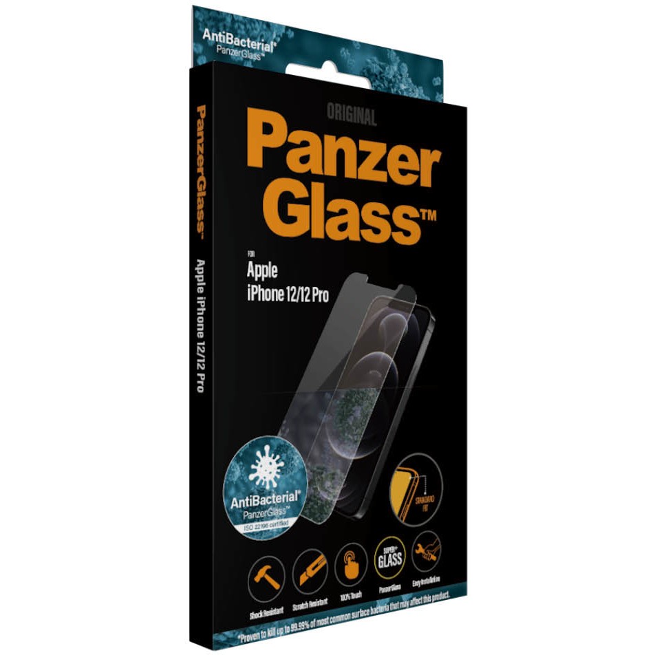 Aksesorë për telefon Antibacterial Screen Protector PanzerGlass iPhone 12 / iPhone 12 Pro / Standard Fit - Transparente - Figura 4