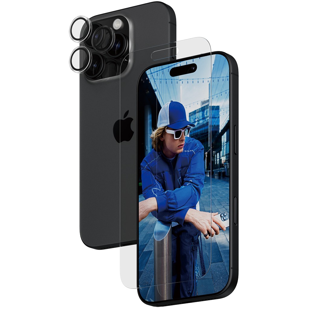 Aksesorë për telefon PanzerGlass 2-in-1 Bundle për iPhone 16 Pro / Mbrojtje e ekranit / Mbrojtje e pasme