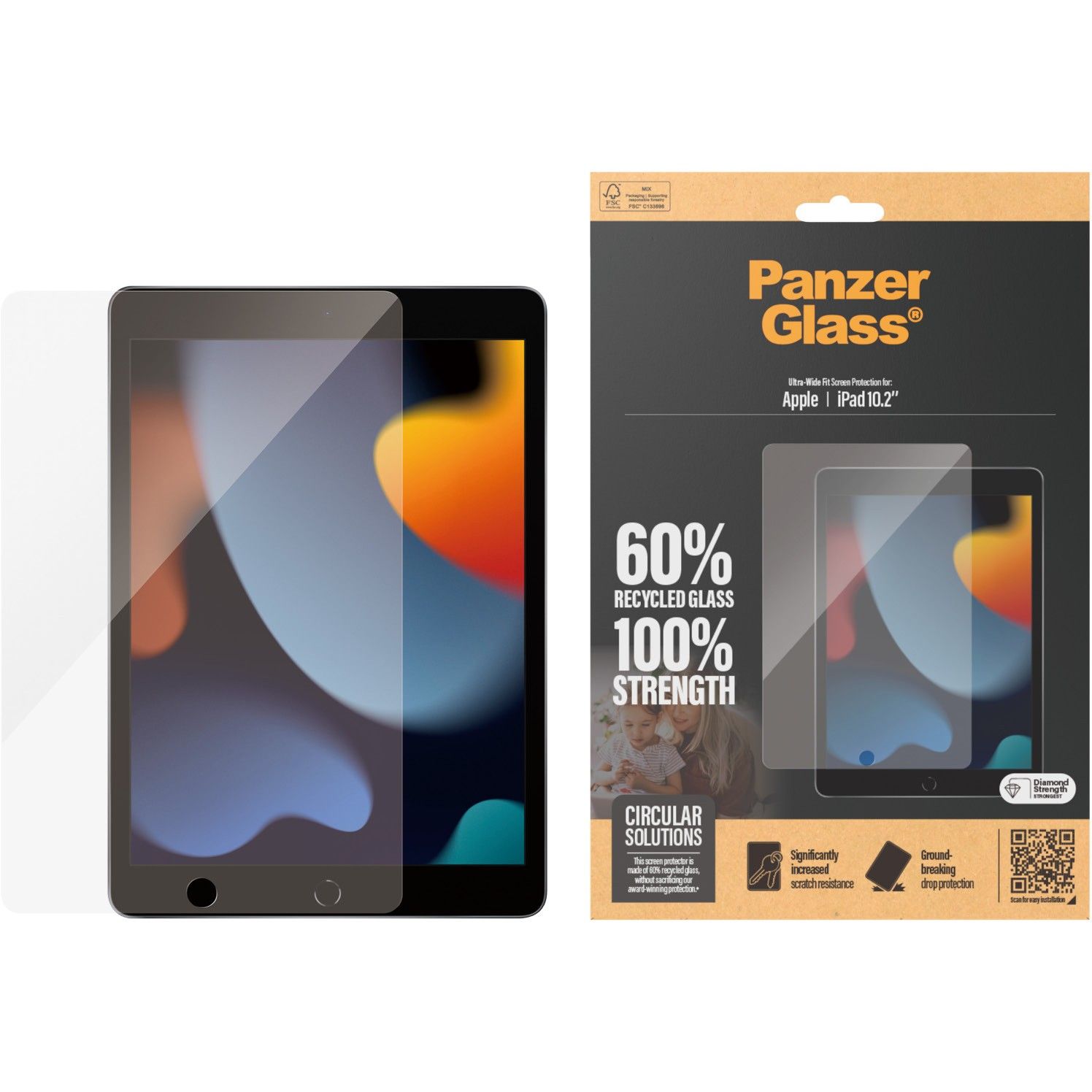 Aksesorë për tablet PanzerGlass Screen Protector për iPad 10.2'' / Ultra-Wide Fit / Mbrojtje e ekranit - Figura 2