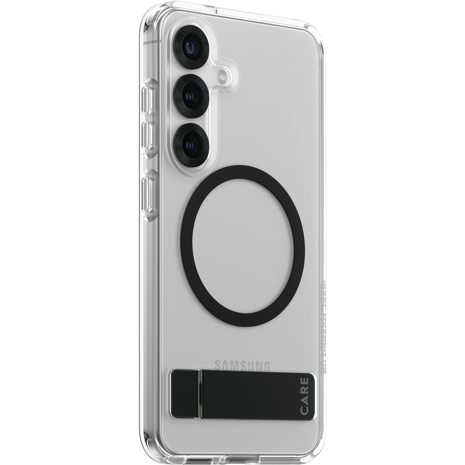 Aksesorë për telefon CARE Feature Case për Galaxy S25 me Kickstand - Transparente