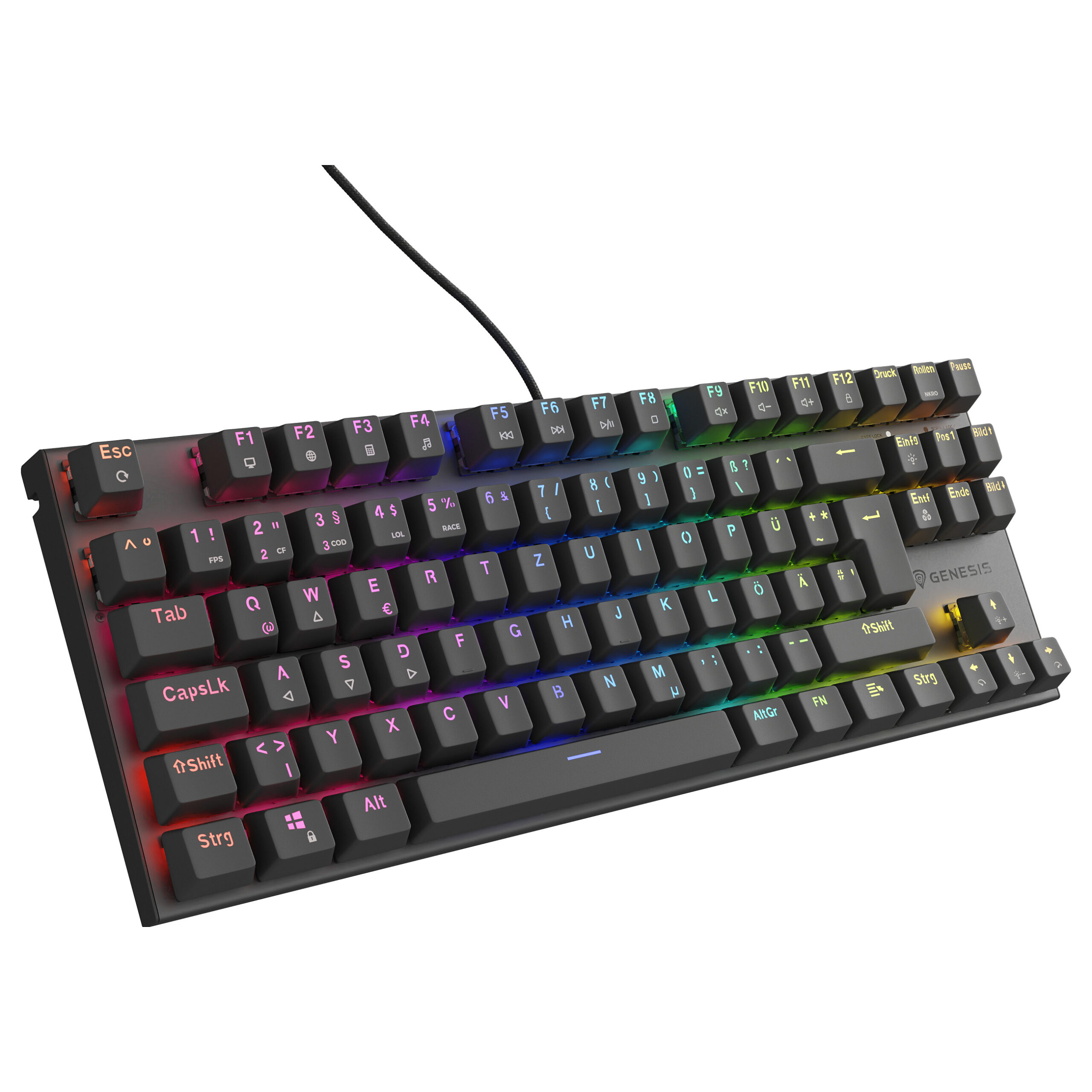 Tastierë Gaming Genesis THOR 303 TKL / Wired / German Language / QWERTZ - Zezë