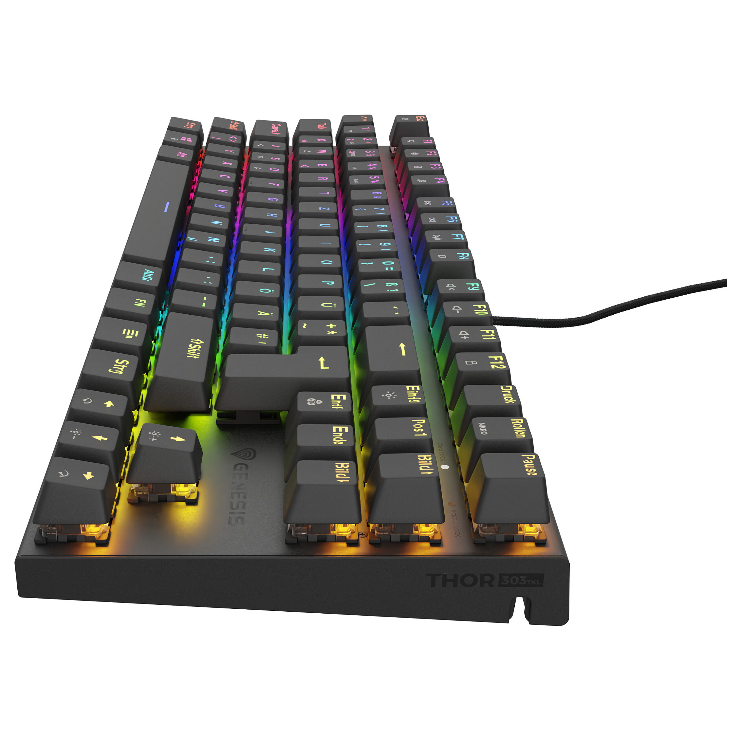Tastierë Gaming Genesis THOR 303 TKL / Wired / German Language / QWERTZ - Zezë - Figura 2