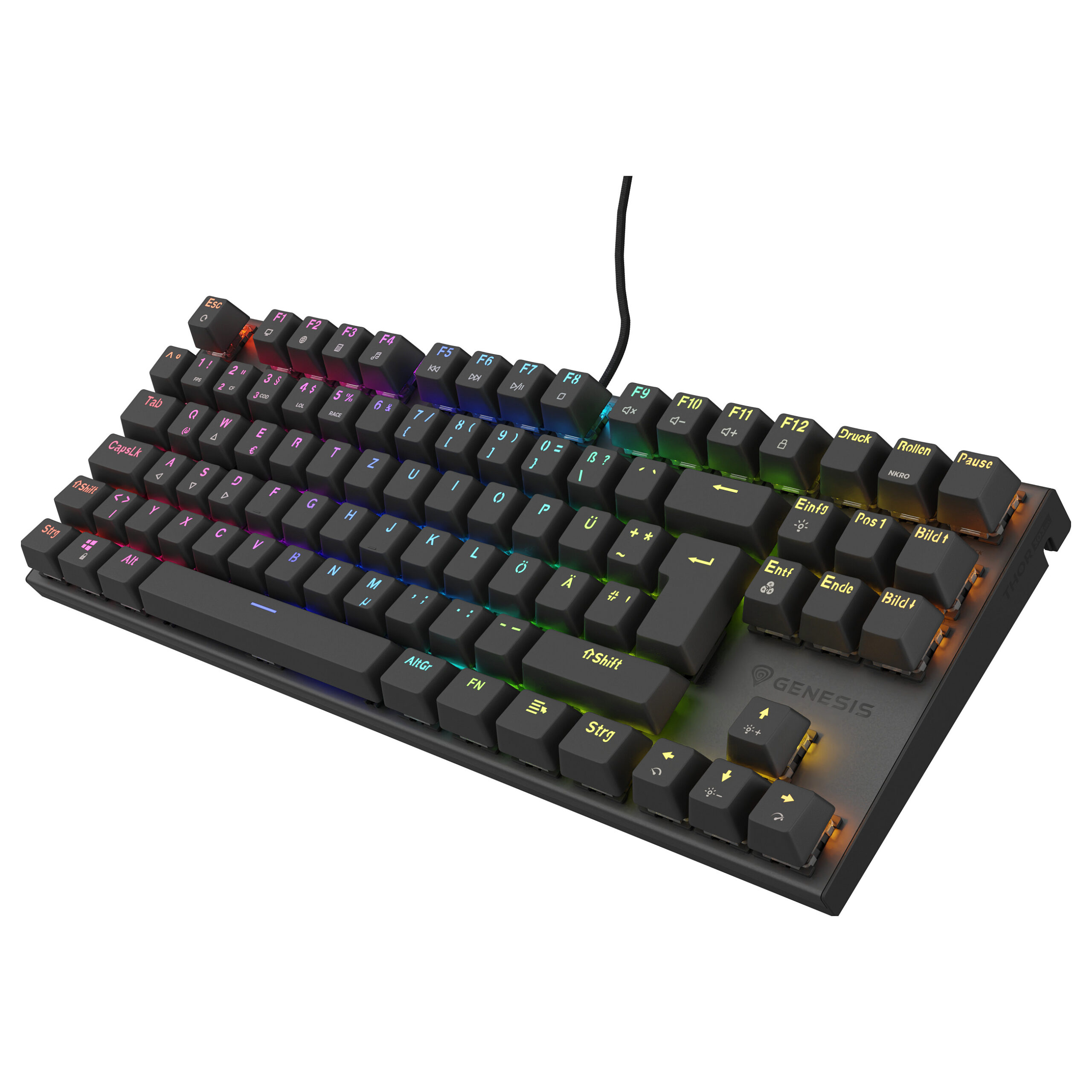Tastierë Gaming Genesis THOR 303 TKL / Wired / German Language / QWERTZ - Zezë - Figura 3