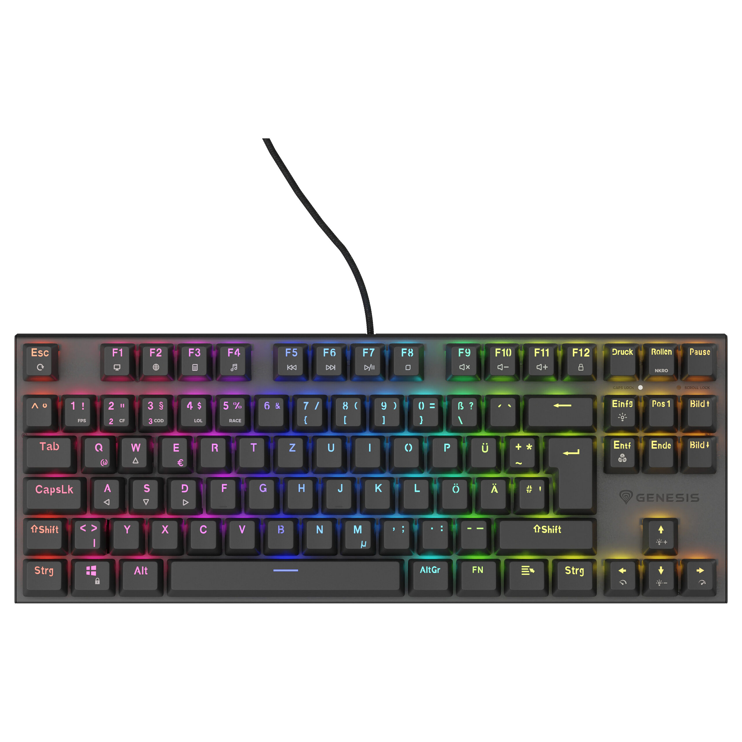 Tastierë Gaming Genesis THOR 303 TKL / Wired / German Language / QWERTZ - Zezë - Figura 4