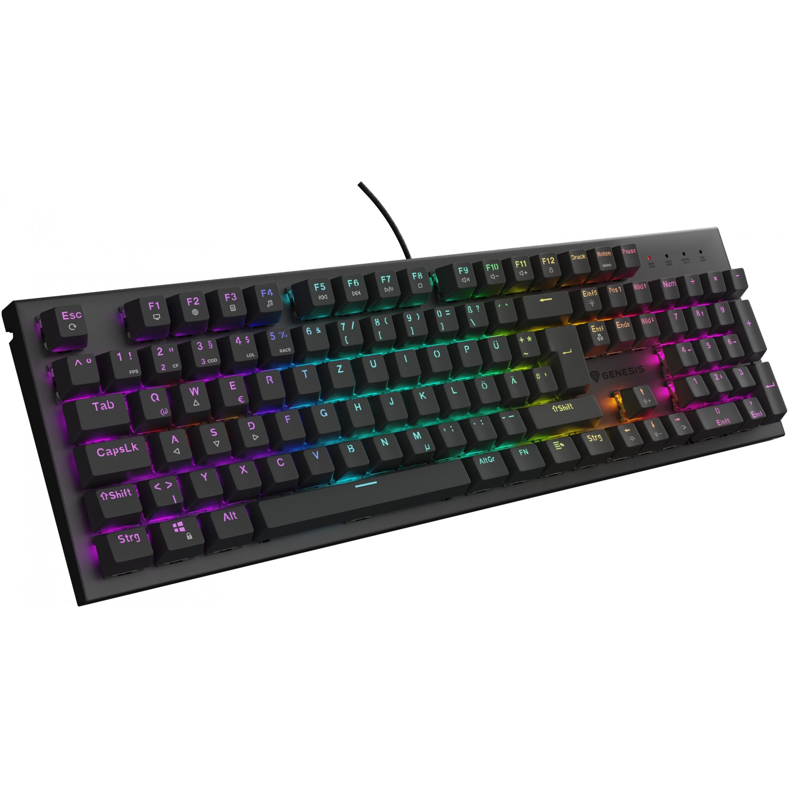 Tastierë Gaming Genesis THOR 303 / Brown / Wired / German Layout / QWERTZ - Zezë