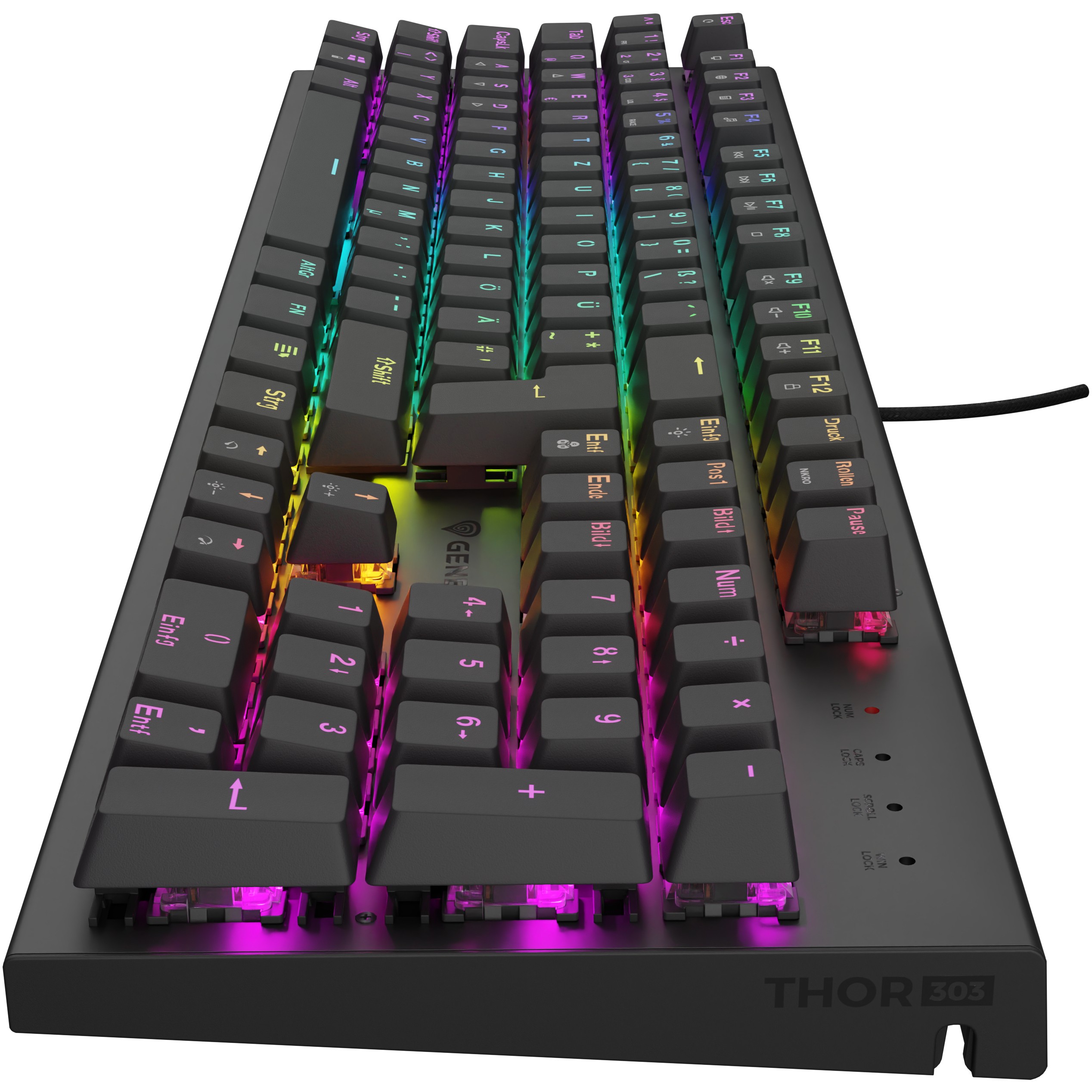 Tastierë Gaming Genesis THOR 303 / Brown / Wired / German Layout / QWERTZ - Zezë - Figura 2