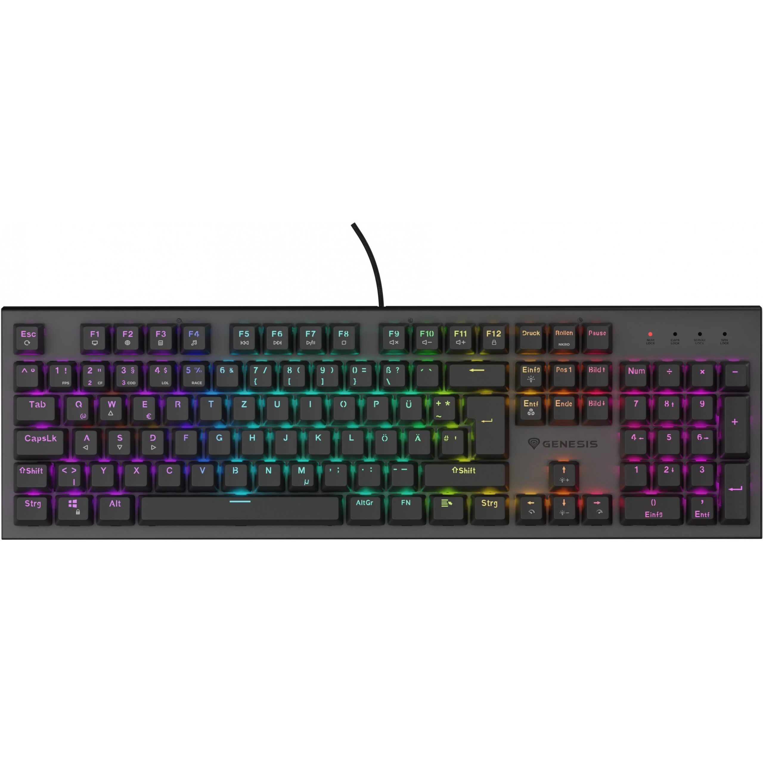 Tastierë Gaming Genesis THOR 303 / Brown / Wired / German Layout / QWERTZ - Zezë - Figura 4