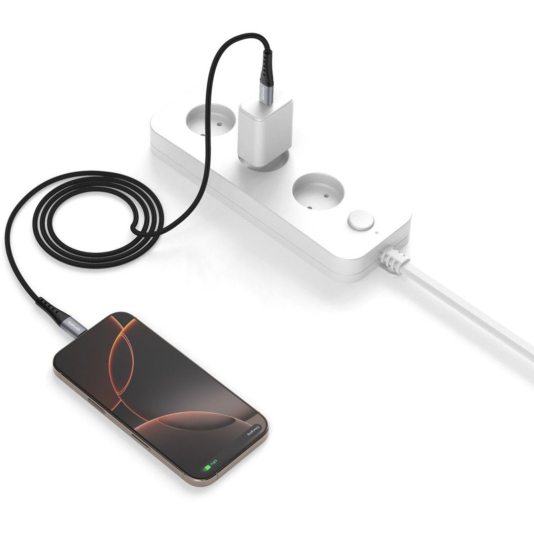 Aksesorë për telefon 4smarts USB-C Cable PrimeCord / 60W / 1.5m – Zezë - Figura 3