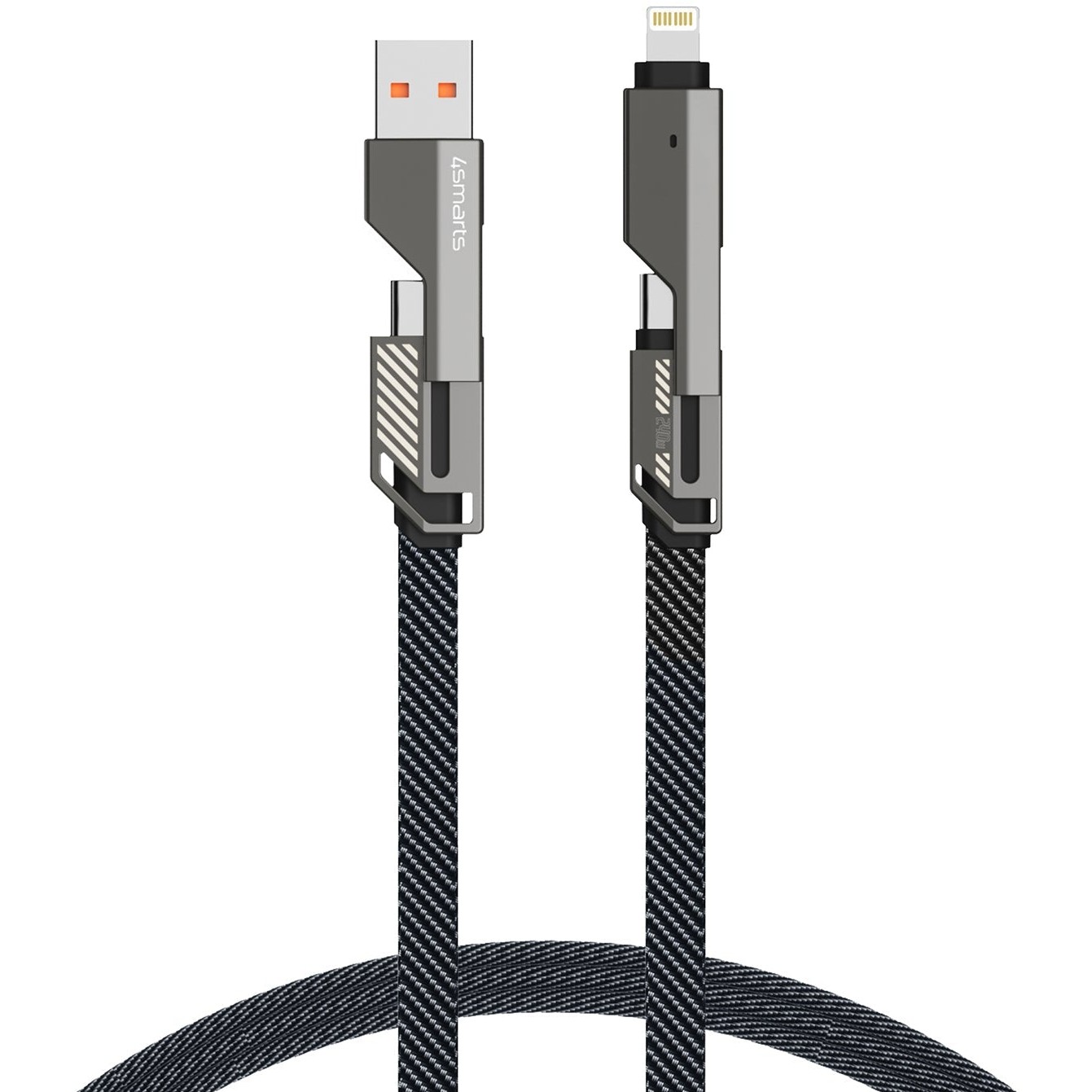 Kabllo USB 4smarts USB-C Cable ComboCord Flat 240W / 1.5m + Keyring Cable - Figura 3