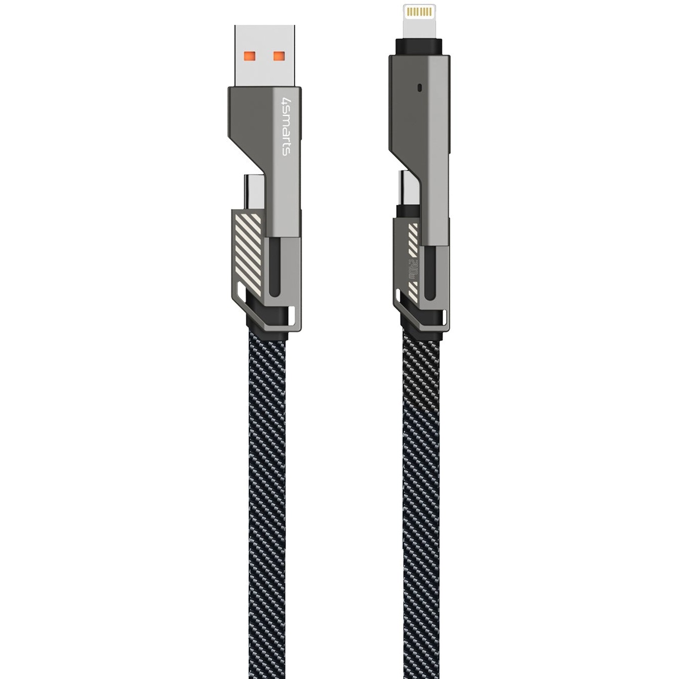 Kabllo USB 4smarts USB-C Cable ComboCord Flat 240W / 1.5m + Keyring Cable - Figura 4