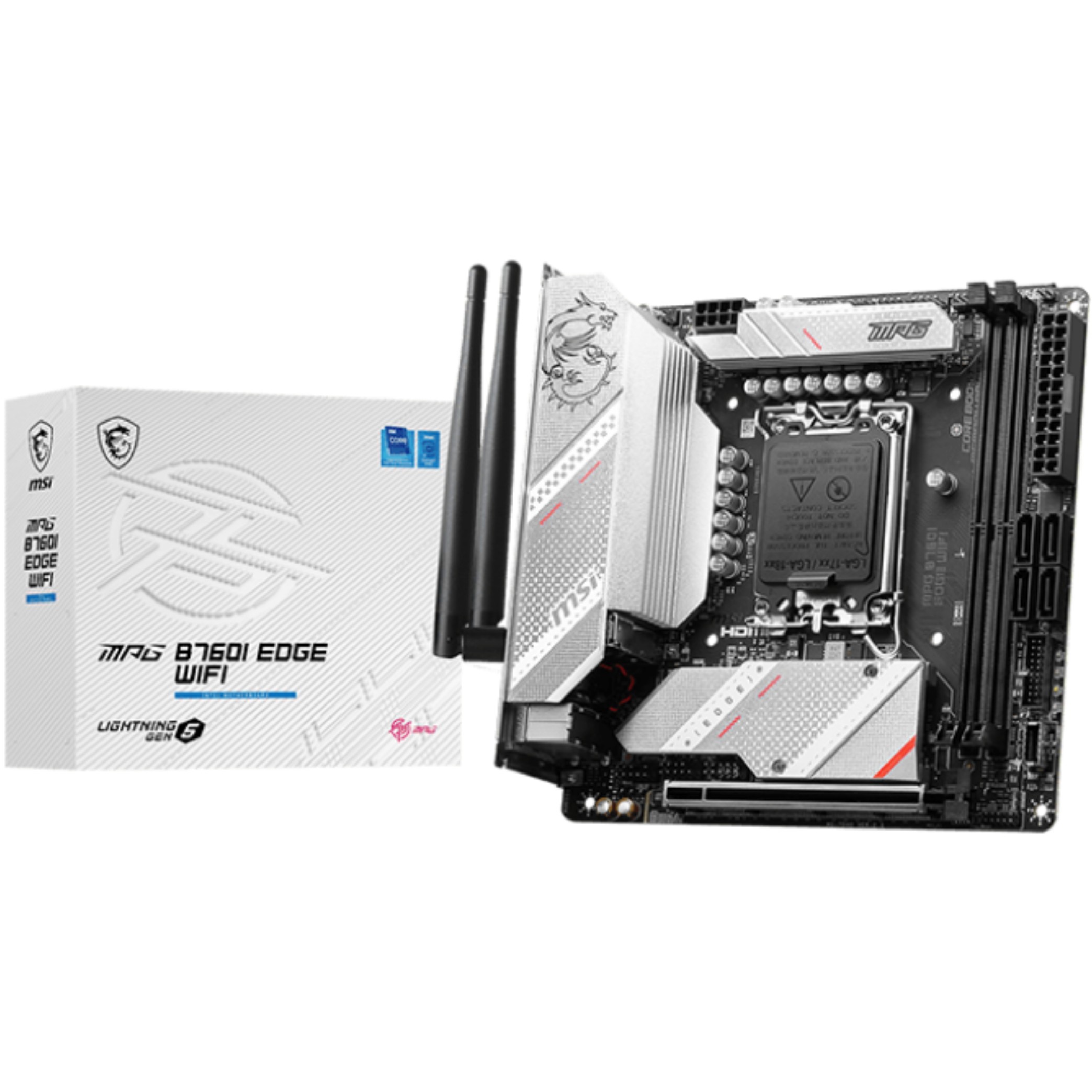 Pllakë Amë MB Intel MSI MPG B760I Edge / LGA 1700 / DDR5 / mITX / HDMI+DP